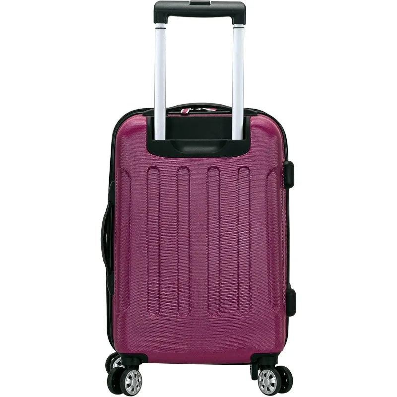London Hardside Expandable Luggage with Spinner Wheels, Pink, Carry-On 20-Inch