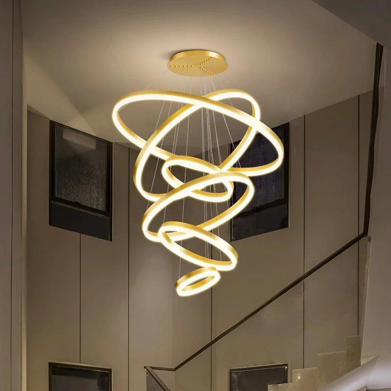 Nordic home decoration, stair chandelier, living room and dining room Pendant lights, ceiling light, indoor lighting