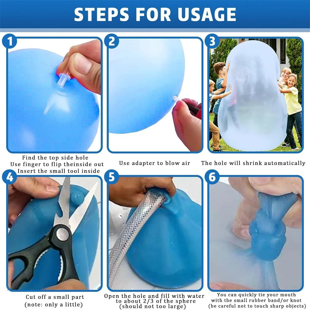 Kids Blow Up Balloon Toy Children Outdoor Soft Air Water Filled Bubble Ball Fun Party Game Summer Gift Inflatable Elastic Ball