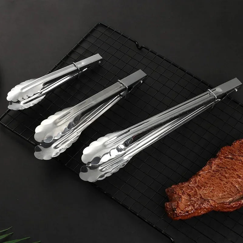Bbq Hot Clamp Stainless Steel Plum Multifunctional Clamp Outdoor BBQ BBQ Accessories Bbq Kitchen Restaurant Bar Home Garden