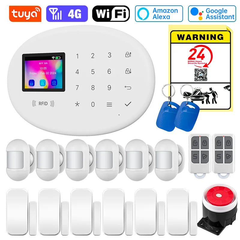 Home Alarm System Alarm Panel Wireless Motion Sensor Tuya Smart WiFi GSM 4G Anti theft Alarm for Home Security Motion Sensor