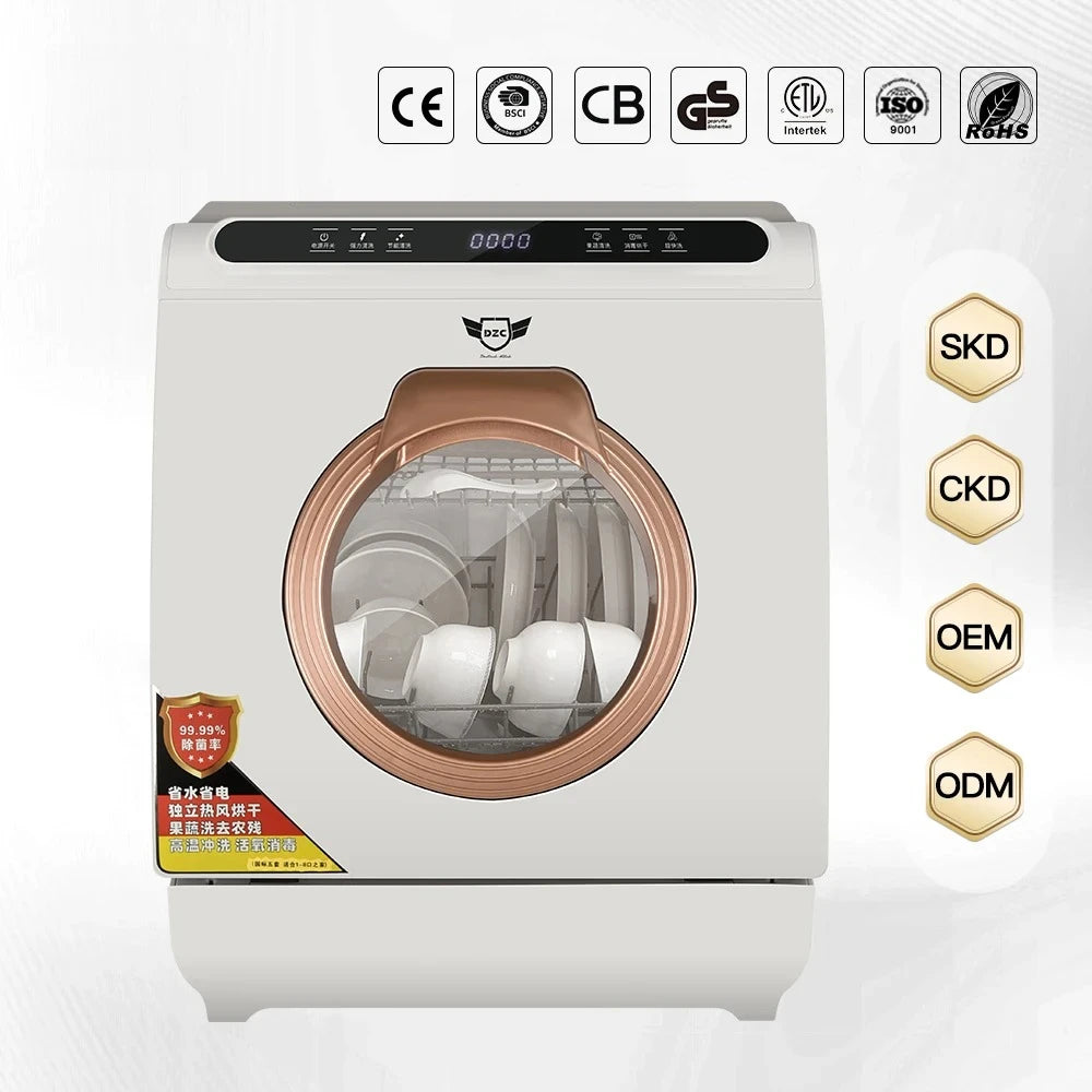 Mini Dishwasher, Portable Countertop Dishwasher, Compact Automatic Dishwasher for Home Kitchen Commercial Use, Q8-Max Model