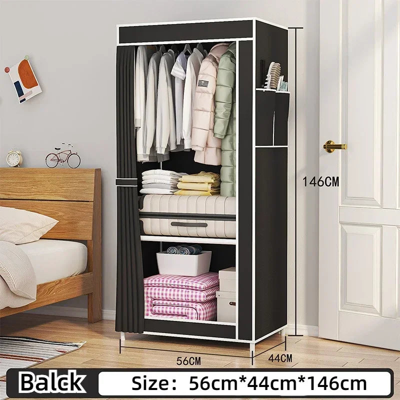 Simple Wardrobe Foldable Dustproof Storage Cabinet Household StudentS Bedroom Minimalist Wardrobes Non Woven Closet Organizer