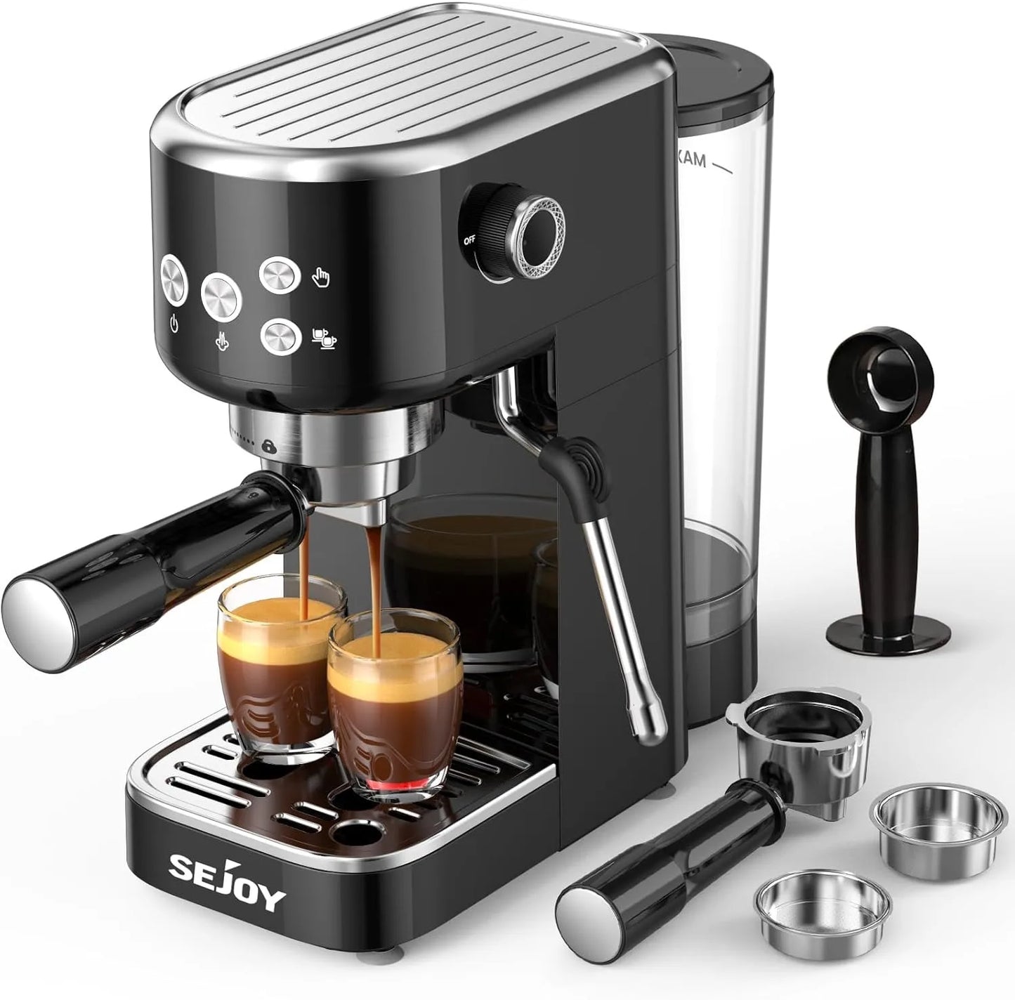 Sejoy Espresso Machine 20 Bar Espresso Coffee Maker Cappuccino Machine w/ Steam Wand
