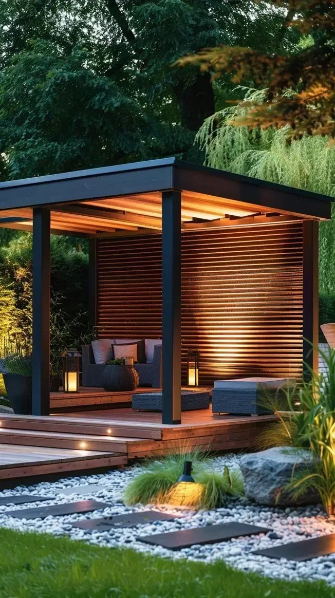 Garden Adjustable Outdoor Aluminium Pergola Customized Modern Bioclimatic Motorized Louver Glass Pergola Aluminium Roofing