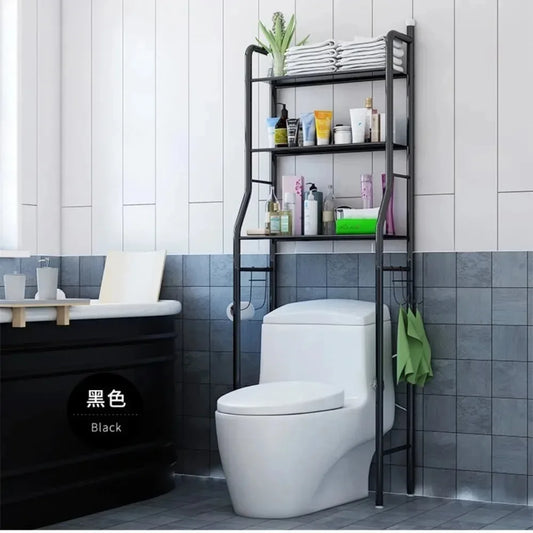 Toilet and Bathroom Storage Rack Floor Type Space Saving Storage ShelfAdjustable Waterproof and Rust-proof Bathroom Storage Rack