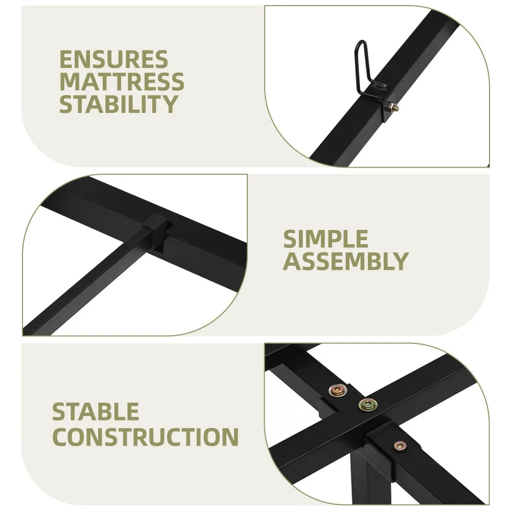 King Size Bed Frame Storage Headboard Include Smart LED Lights, Plug in Port, Easy Assembly, Bedroom Furniture Gray King Beds