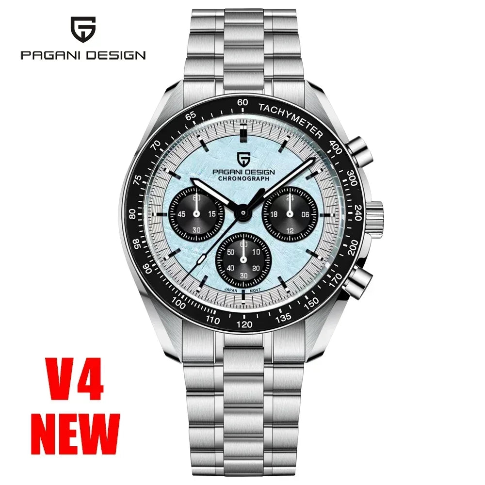 PAGANI DESIGN 2025 New Men's Watches Top Luxury Quartz Watch For Men Auto Date Speed Chronograph AR Sapphire Mirror Wrist watch