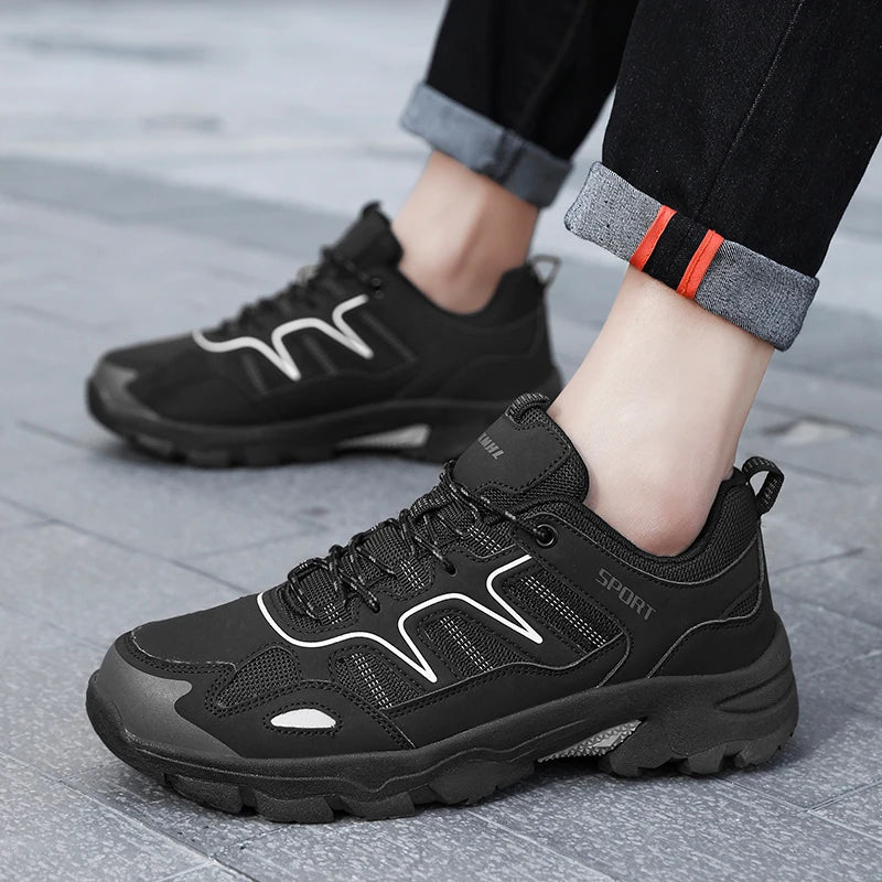 Men's Hiking Shoes Durable Outdoor Sport Men Trekking Wear-resistant Non-Slip Shoes Lace-Up Climbing Hunting Sneakers Casual New