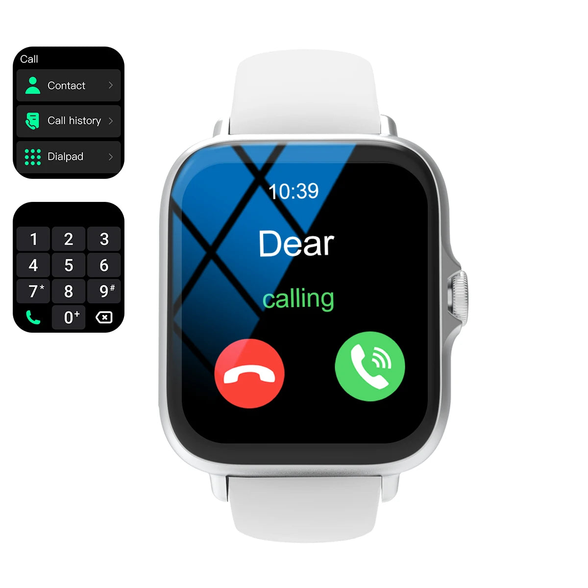 Smart watch, can answer and make calls, message reminder, multiple APP reminders, suitable for men and women, custom wallpaper