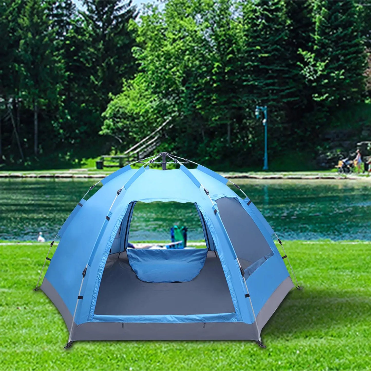 3-4 Person Instant Pop Up Waterproof Family Tent for camping , Hiking & Outdoor Travel Activities
