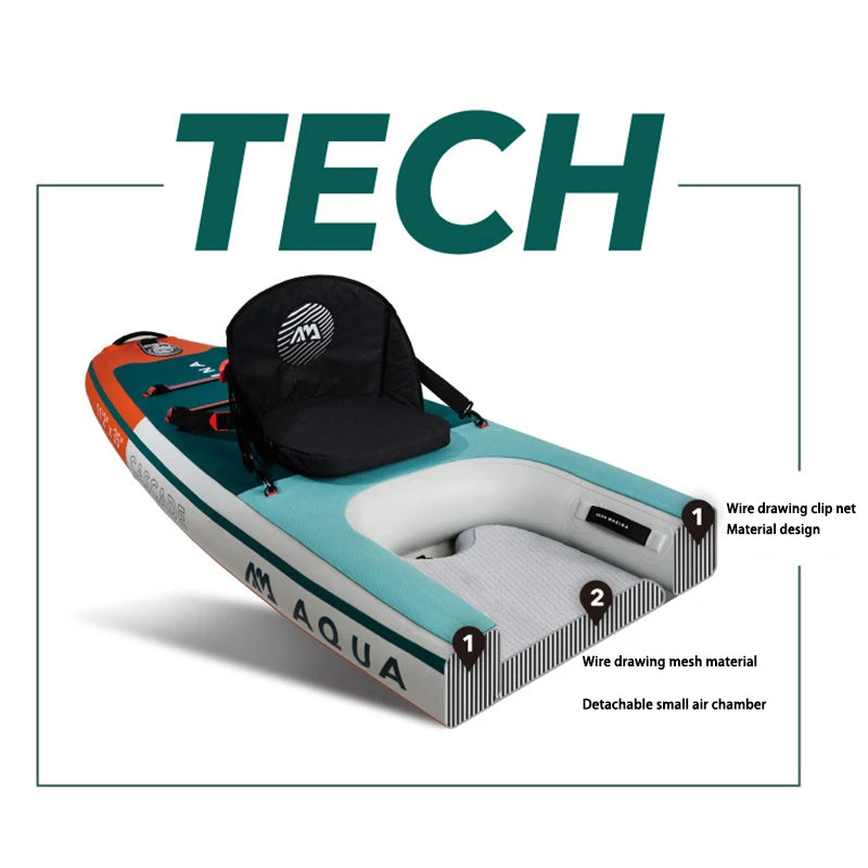 Canoeing SUP Board Inflatable Paddle Board Non-Slip Surf Board Water Sport/Yoga/Fishing Kayak Surf Set with Pump Carry Bag Leash