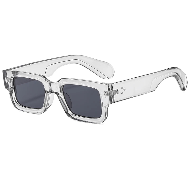 Classical High Square Rivet Sunglasses Men Women Fashion Eyeglasses Men Punk Rectangle Design Sun Glasses Retro Glasses UV400