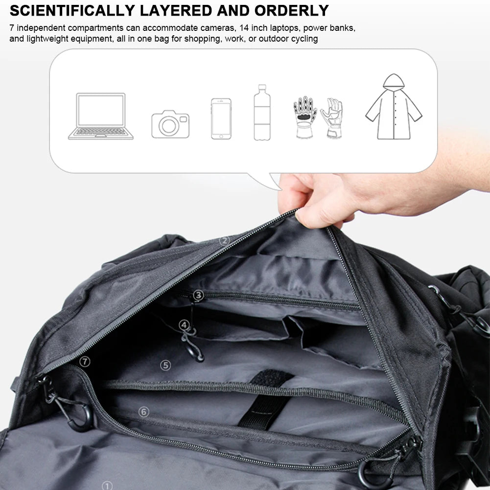 Large Capacity Waterproof Messenger Bag for Men Ideal for Motorcycles Shoulder Bag for Cycling and Outdoor Activities
