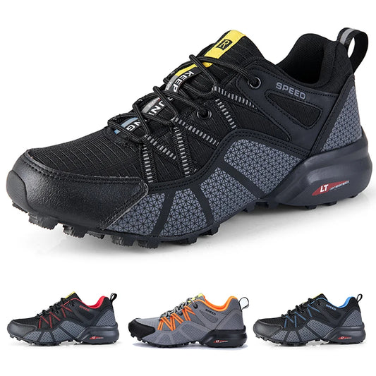Men's Hiking Sports Shoes Outdoor Waterproof Hiking Training Boots Men's Comfortable Wear-Resistant Hunting Tactical Shoes