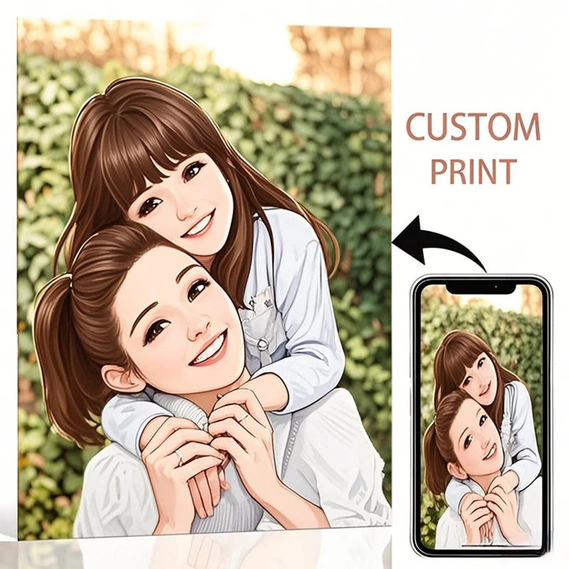 Custom Canvas Painting Poster Unframed HD Print Customized Your Picture Personalized Wall Art Poster Photos for Living Room Gift