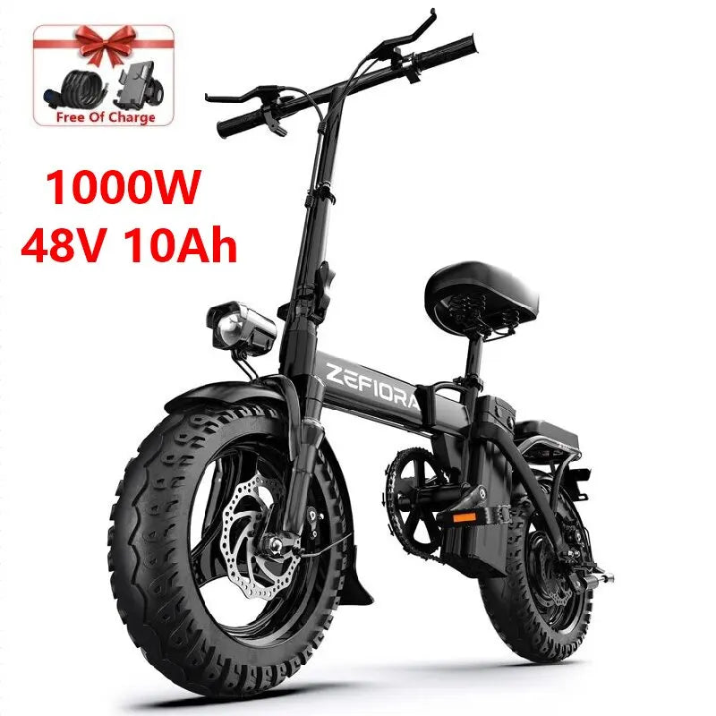 New Arrival Cheap Electric Bike,48v Aluminum Alloy 1000w Peak Motor Ebike,adjustable Front Brake Seat,folding Electric Bicycle