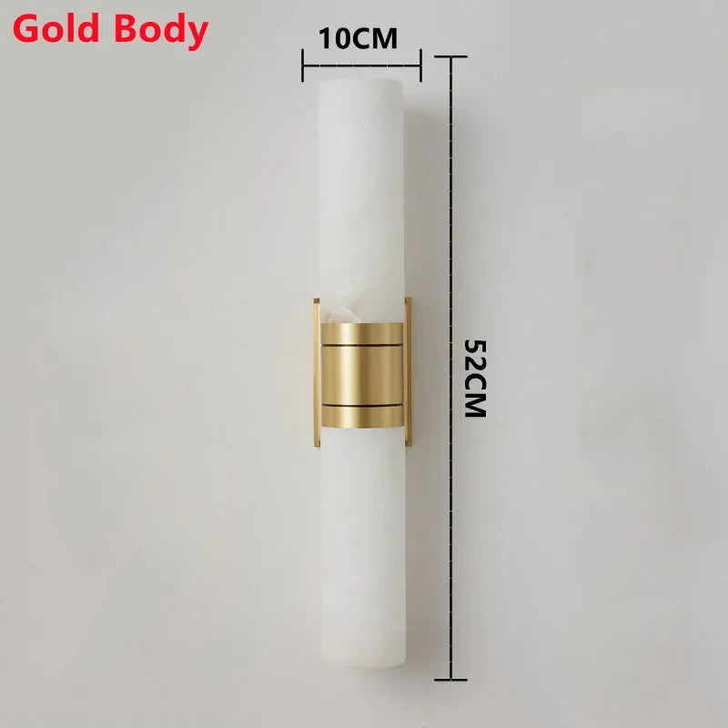 New Luxury Natural Marble LED Wall Lamp AC110V 220V Copper Wall Light for Indoor Villa Living Room Aisle TV Background Lighting