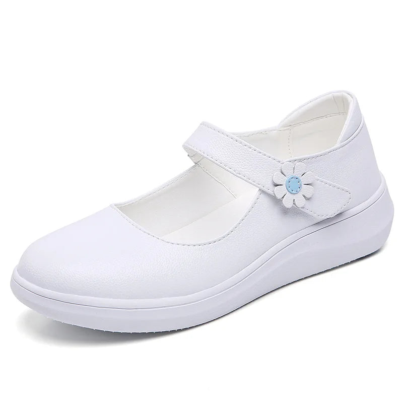 Women's Nursing Shoes Are Comfortable Soft Soled Flat Bottomed Non Slip Thick Soled Lightweight Breathable Fashionable Work Shoe