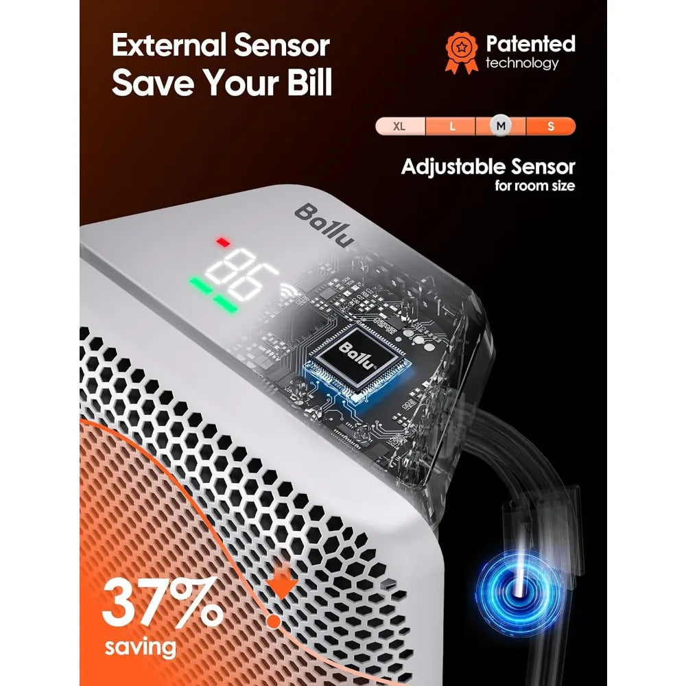 Convection panel space heater, 1500W indoor whole house heater, with WiFi application, remote control