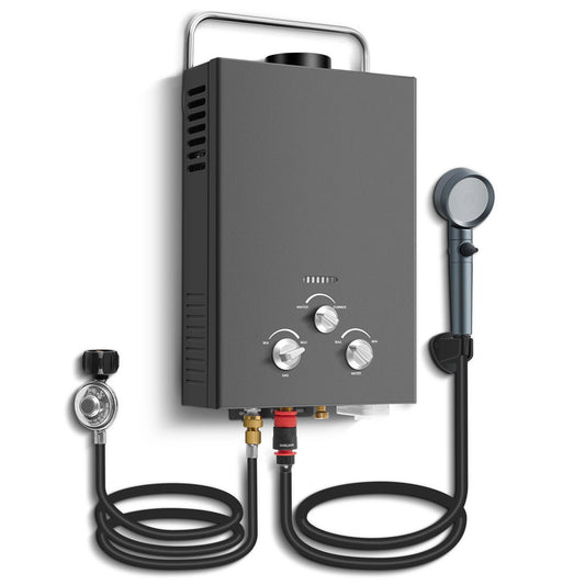6L 1.58 GPM Outdoor Propane Gas Tankless Water Heater Portable , Bathroom heating instant,Water Heater Boiler Car Camping