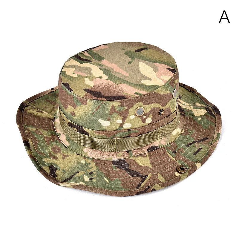 Tactical Camouflage Cap Hat Caps Men Women Outdoor Sports Sun Boonie Bucket Fishing Hiking Hunting Climbing Hats