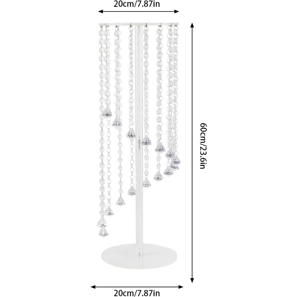 Wedding Centerpieces Clear Flower Vase 2 Pcs Crystal Flower Stand Acrylic Vase Elegant Wedding Decoration Centerpiece Stand