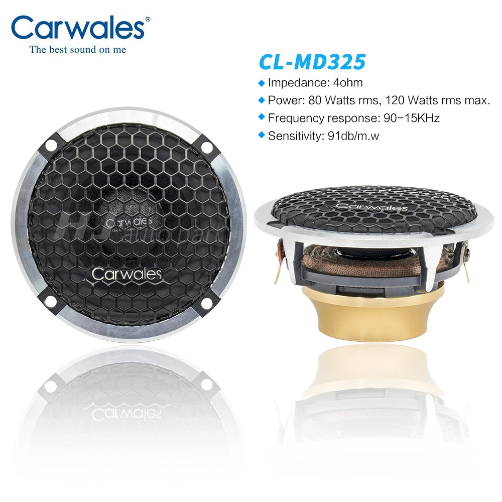 2pcs 3.5 Inch Midrange Speaker 80W rms power Car Audio Sound System Speaker audio horn High Fidelity Pure Vocal Speaker