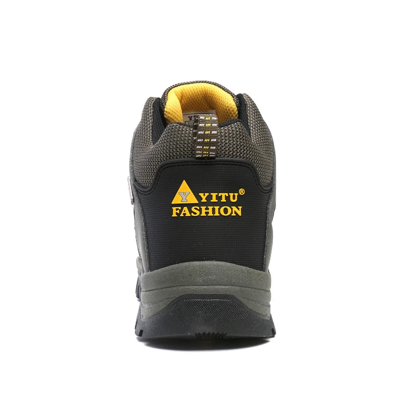 Hiking Shoes Men Ankle Boots Outdoor Camping Anti-collision Climbing Shoe Lace Up Climbing Trekking Sneakers