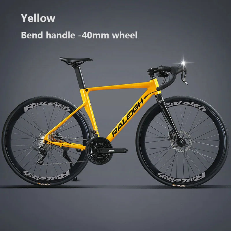 Aluminum Alloy Gravel Bike Road Bicycle.700C Racing Road Bike,40/60mm 16/18/24/27 Speed,Road Cycling Bicycle for Student Adult