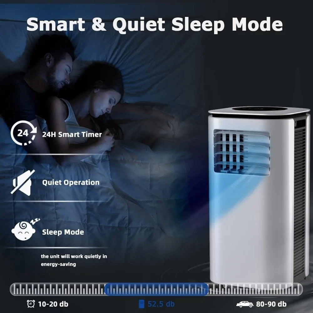 9000 BTU air conditioning unit, 2-speed air, cooling area up to 350 square feet, 24-hour timer, with window kit