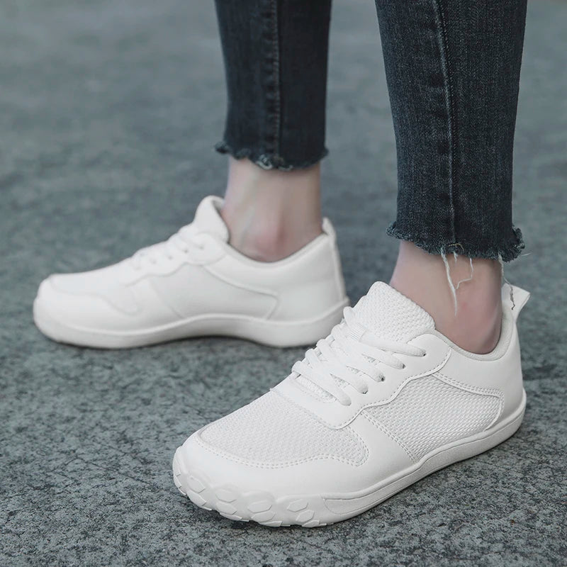 New Fashion Wide Barefoot Flats Shoes for Women Anti-slip Casual Sneakers Soft Sole Toe Minimalist Walking Shoe Female Size 36