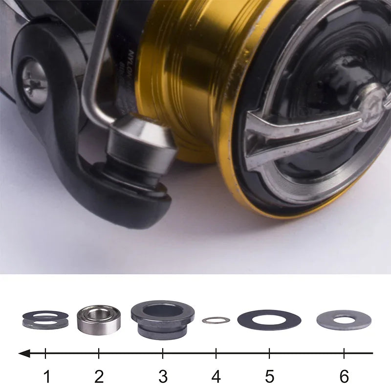 BassLegend For Daiwa Reel Fishing SIC Line Thread Guide Roller And Ball Bearing For Spinner Reel