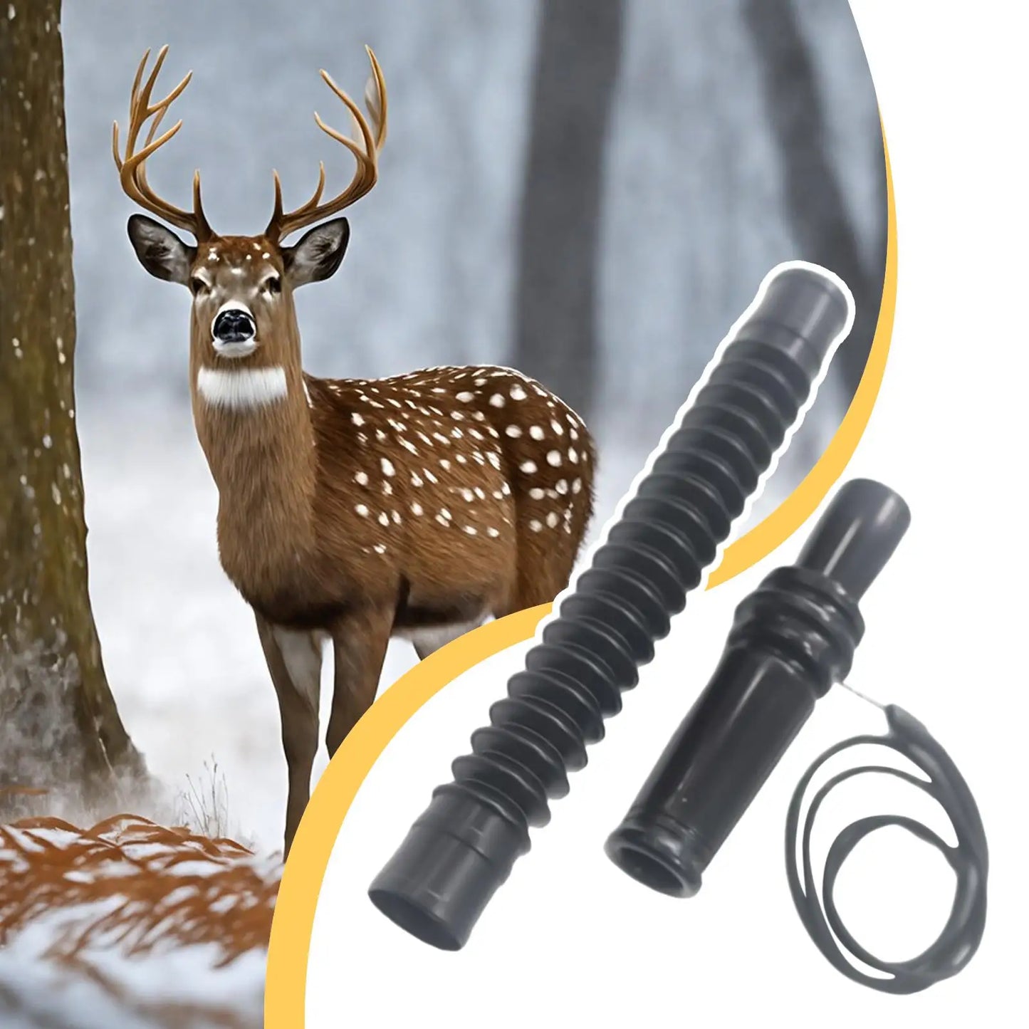Deer Caller for Hunting Grunt Call for Deer Hunting with Lanyard Portable Hunters Lures with Realistic Vocalizations whistle
