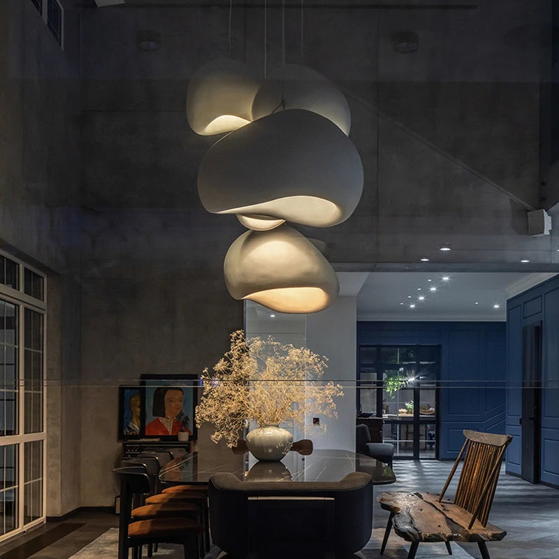 Nordic Wabi Sabi Pendant Light Modern LED Ceiling Chandelier Light for Living Room Dining Bedroom Bar Home Decor Hanghing Lamp