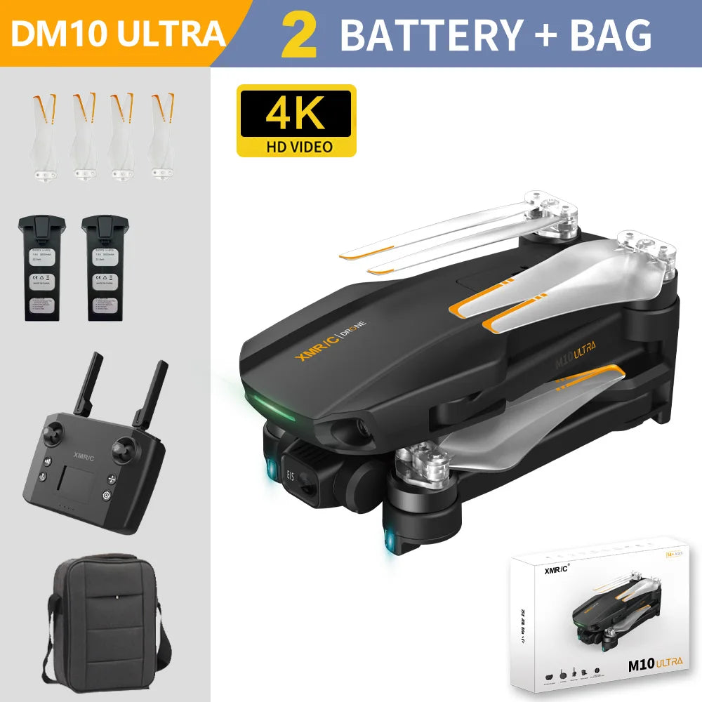 M10 Ultra Drone 4K Professional 6K Camera GPS 3-Axis EIS 5G Wifi Quadcopter 5KM Remote Control Aircraft Helicopter Brushless