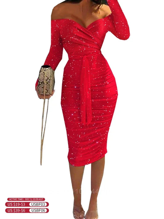 Sexy Bag Hip Waist Dress For Women 2024 Summer Elegant Evening Party Black Red Formal Occas Dress Female Clothing Mini Skirt