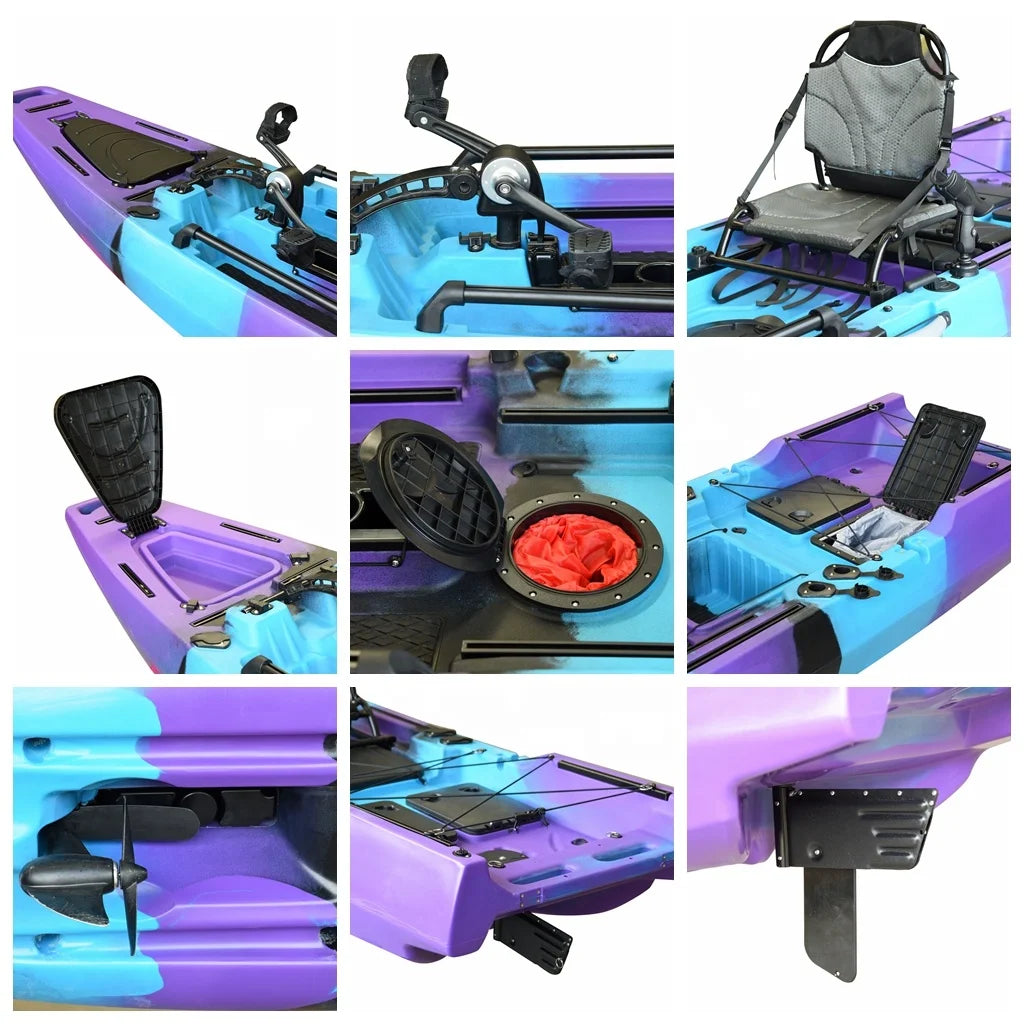 Recreational Ocean Kayak Fishing Propeller Pedal Drive Kayak Electric Motor for Kayak Fishing with Lldpe Material