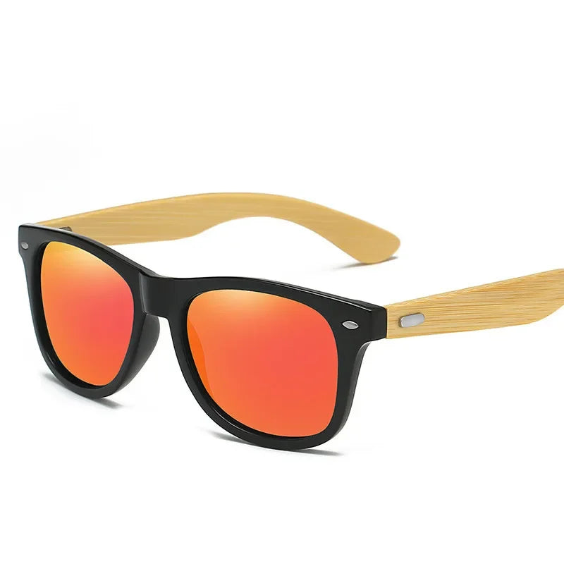 Wood Bamboo Sunglasses Men Women Classic Non-Polarized UV400 Vintage Driving Sun Glasses Black Fishing Eyewear UV400 Eyeglasses