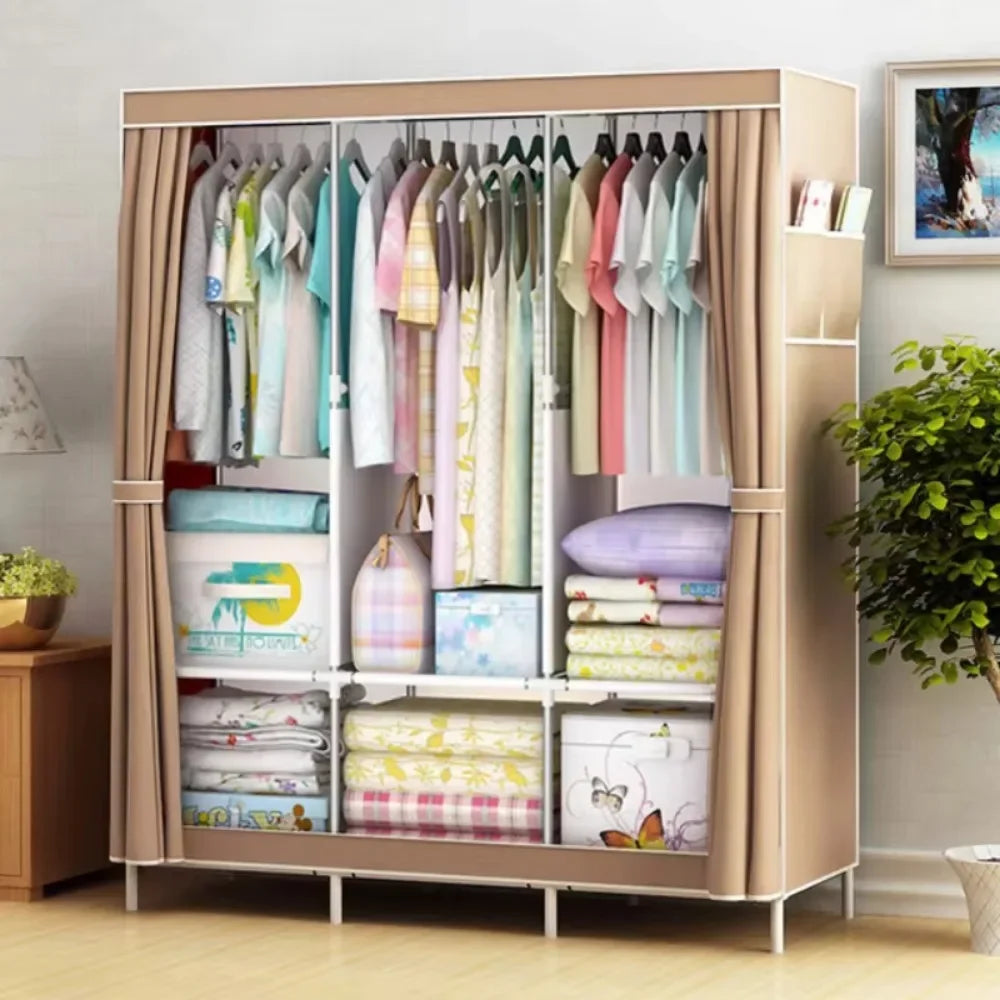 Cloth Wardrobe Enlarged Open Closets Simple Dustproof  Large Capacity Portable Folding Cupboard Organizer Clothing Storage Rack