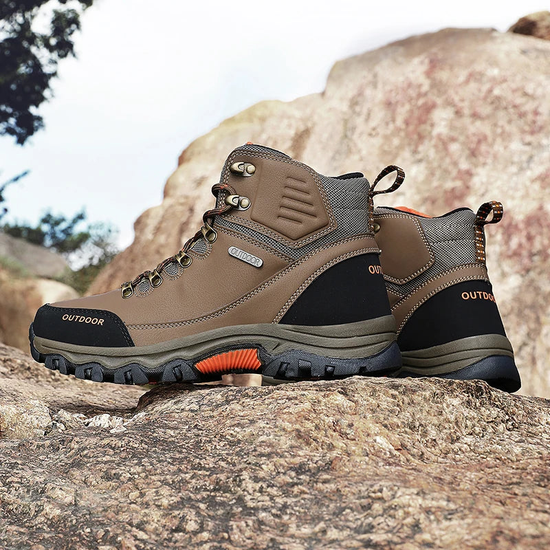 Hiking Shoes Men Ankle Boots Outdoor Camping Anti-collision Climbing Shoe Lace Up Climbing Trekking Sneakers