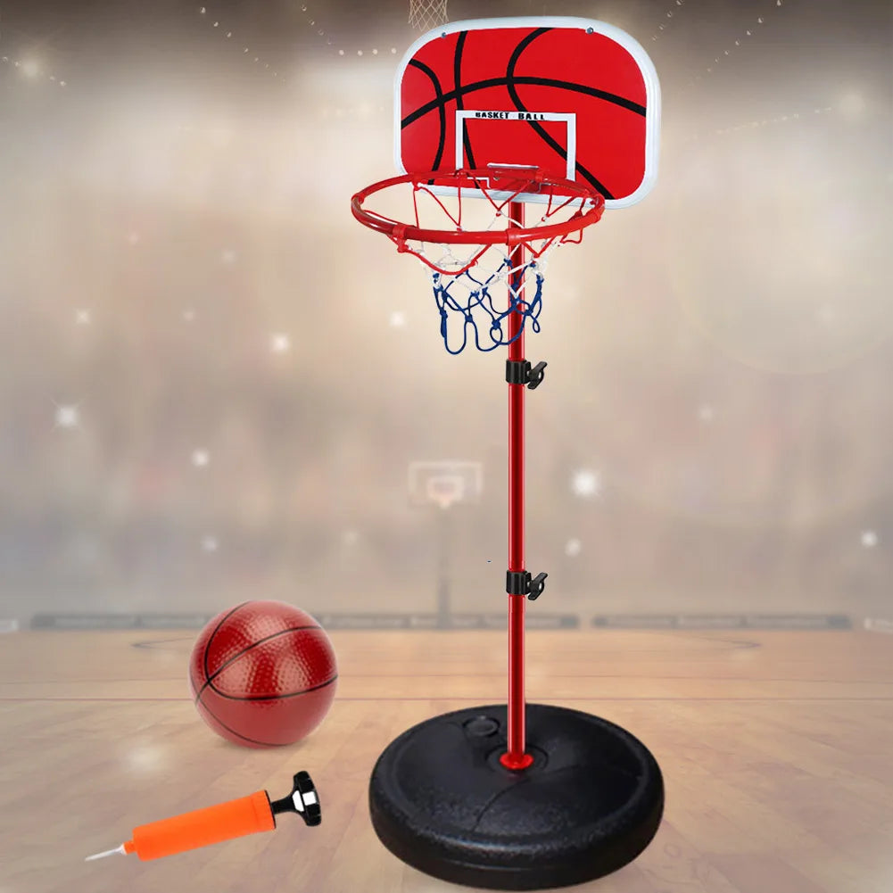 Basketball Hoop with Ball and Pump Mini Basketball Hoop Adjustable Basketball System Indoor Outdoor Play for Kids