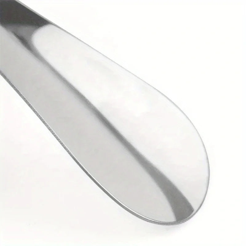 1pc stainless steel metal shoehorn, portable shoehorn, shoe wearing aid, essential for home travel