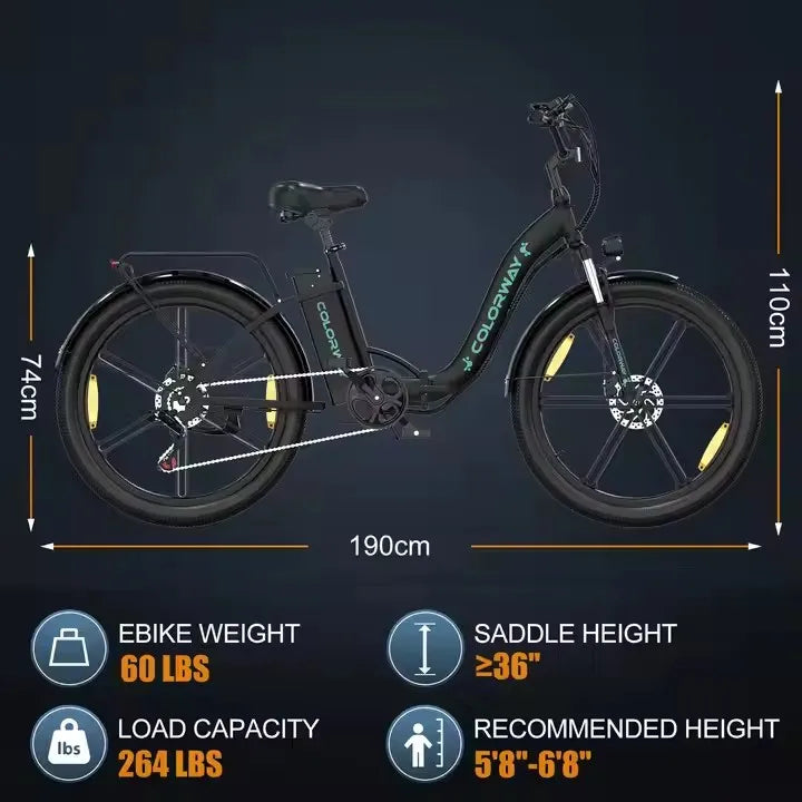 Black BK37M Wholesale Mountain E-Bike with 7 Speeds Transmission for US Market CE Certified