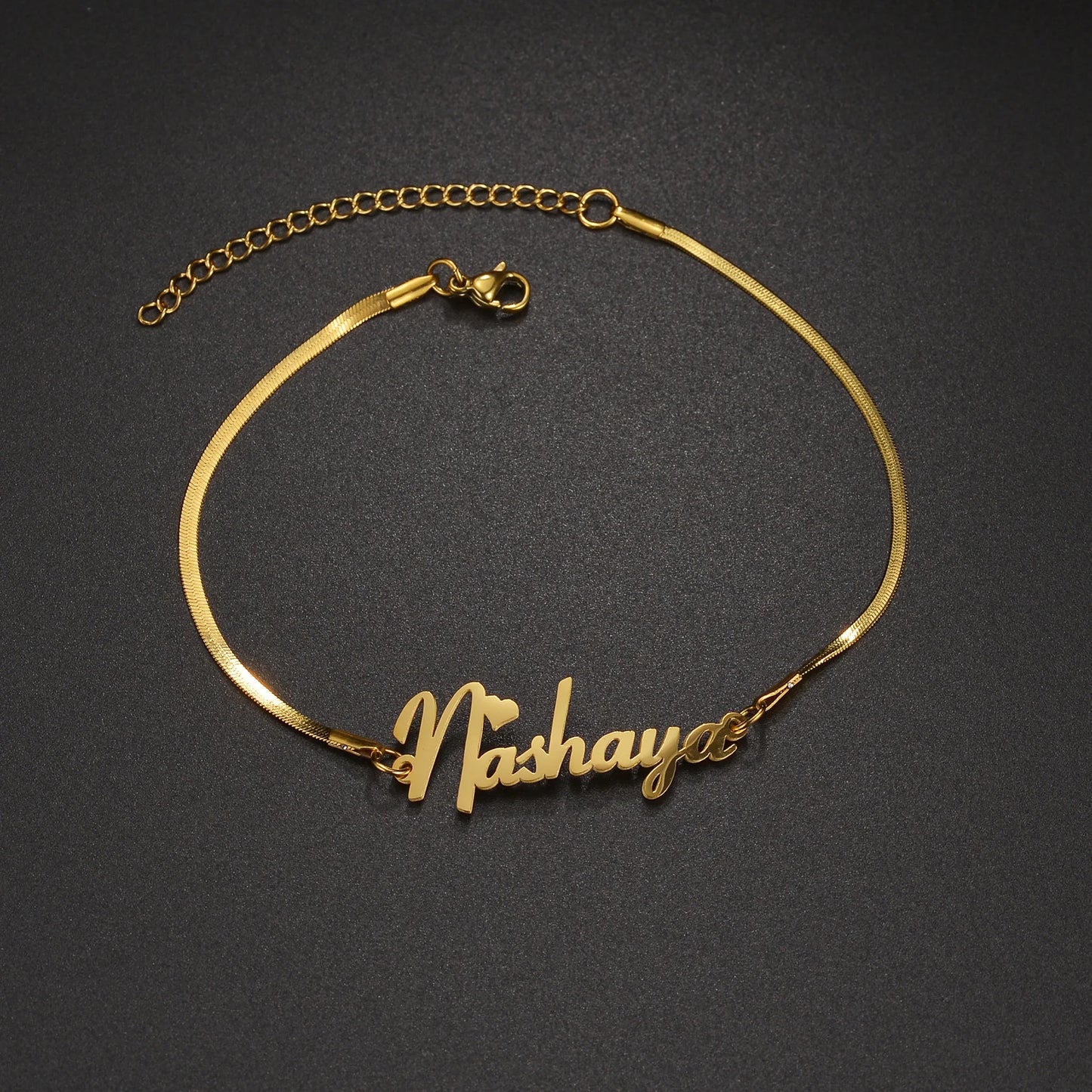 Acheerup Peraonalized Name Jewelry Set for Women Kids Stainless Steel Custom Blade Chain Choker Necklace Bracelet Birthday Gift