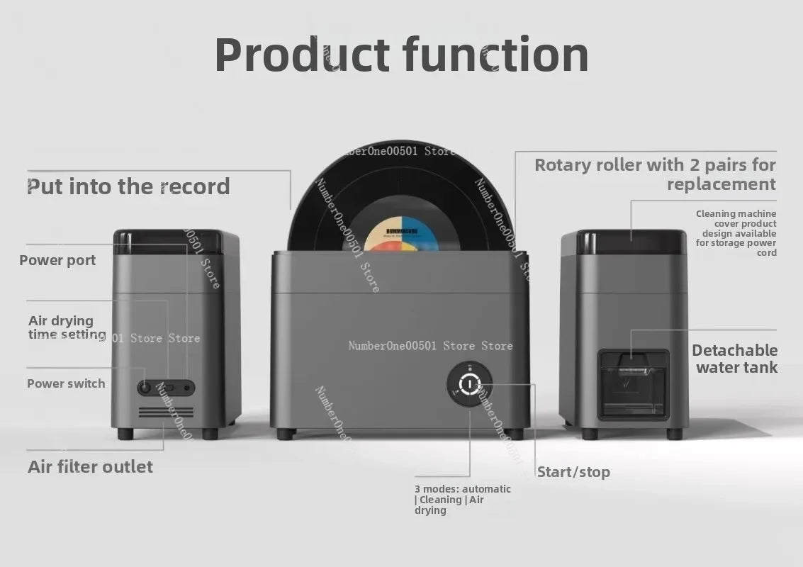 Cleaner Air-drying Dishwashing Dust Removal LP Disc Album Washer 12 inch Ultrasonic Vinyl Record Cleaning Machine Automatic