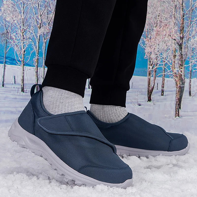 Men Shoes Wide Barefoot Winter Warm Orthopedics Wide Feet Swollen Walking Casual Shoes Thumb Eversion Adjusting Soft Sneakers