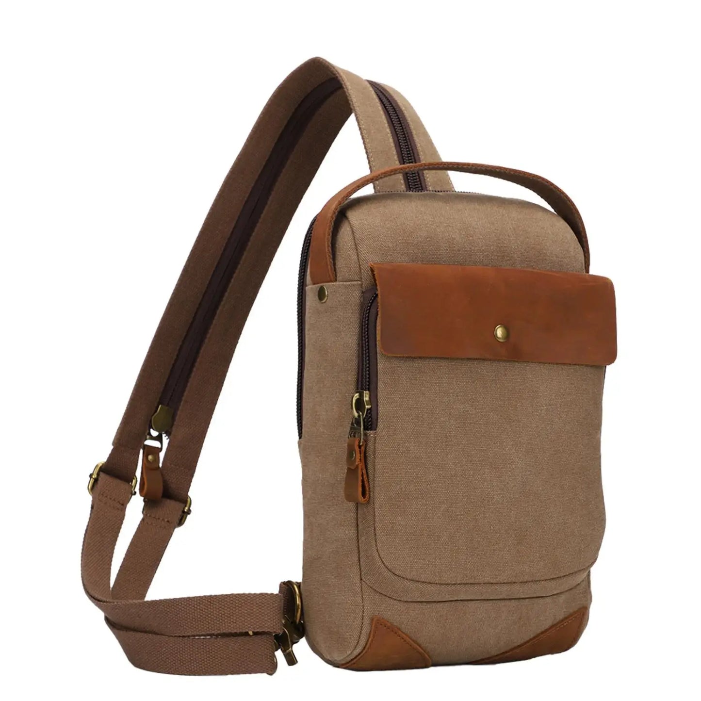 KL928 Canvas Sling Bag Crossbody Backpack Sling Backpack Shoulder Bag Casual Daypacks for Men Women