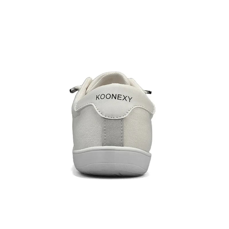 Mens Wide Toe Barefoot Shoes Unisex Canvse Casual Sneakers Lightweight Adjustable Slip on Walking Shoes for Male Zero Drop Flats