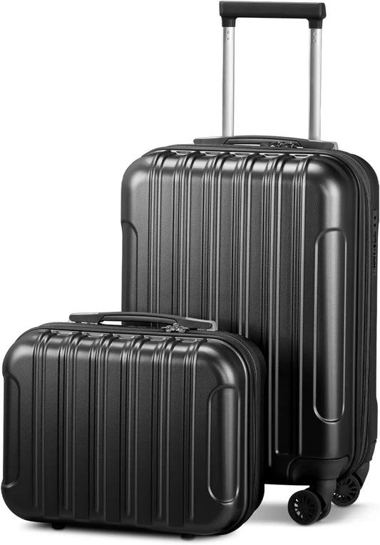 Carry on Luggage Airline Approved, 2 Piece Hardshell Luggage Set with TSA Lock ＆ Spinner Wheels, 20" Hardside Suitcase with 14"